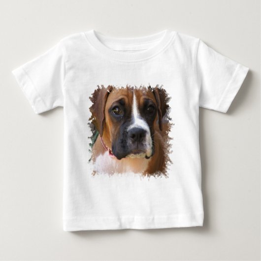 T-shirt de bébé de conception de chien de boxeur (Devant)