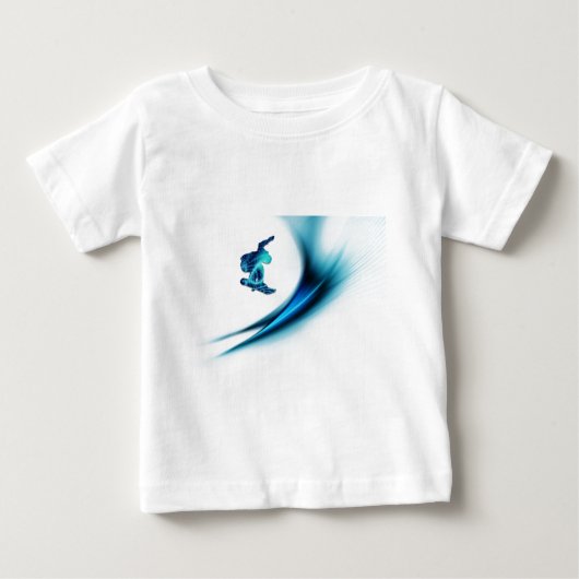 T-shirt de bébé de conception de surf des neiges (Devant)