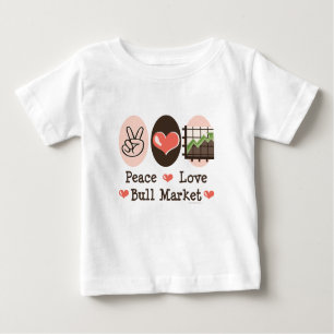 T-shirt de bébé de marché haussier d'amour de paix