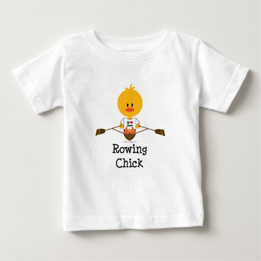 T-shirt de bébé de poussin d'aviron (Devant)