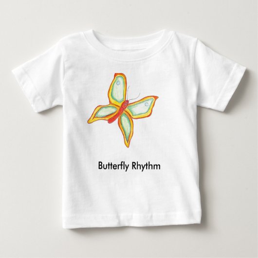 T-shirt de bébé de rythme de papillon (Devant)