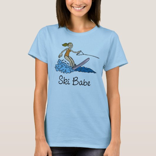 T-shirt de bébé de ski (Devant)