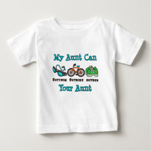 T-shirt de bébé de tante Outswim Outbike Outrun