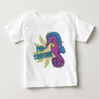 T-shirt de bébé d'hippocampe d'Aileron-Tastic