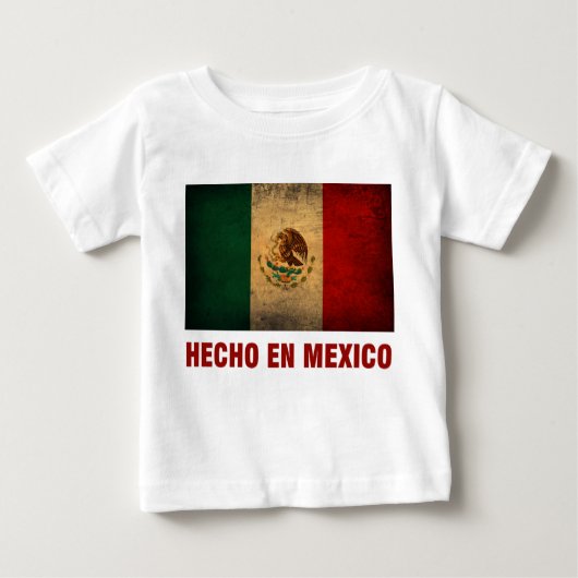 T-shirt de bébé - drapeau d'en Mexique de Hecho (Devant)