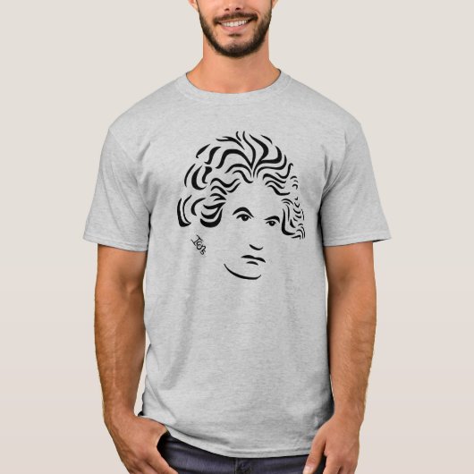 T-shirt de Beethoven (gris-clair) (Devant)