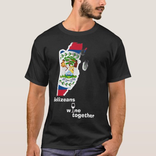 T-shirt de Belizéens qui boivent ensemble (Devant)