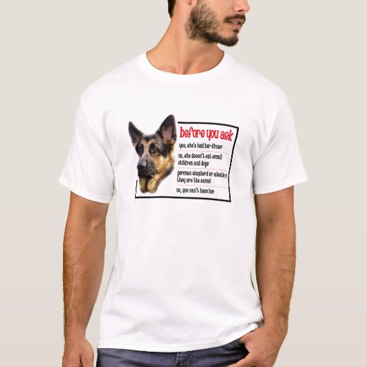 T-shirt de berger allemand (Devant)