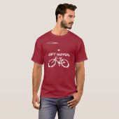 T-shirt de bicyclette - décalez se produit (Devant entier)