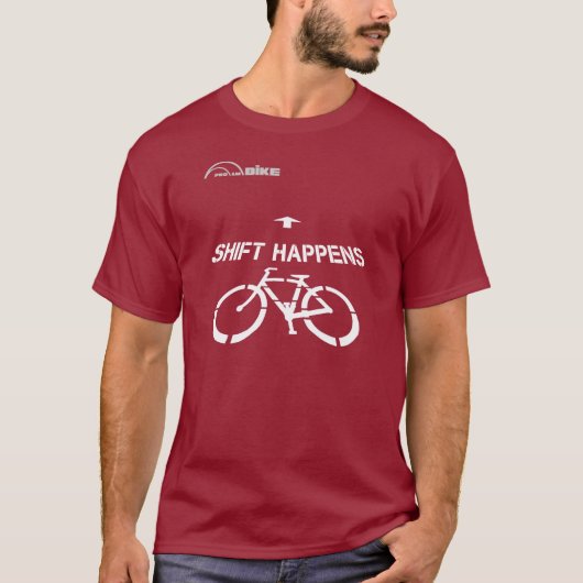 T-shirt de bicyclette - décalez se produit (Devant)