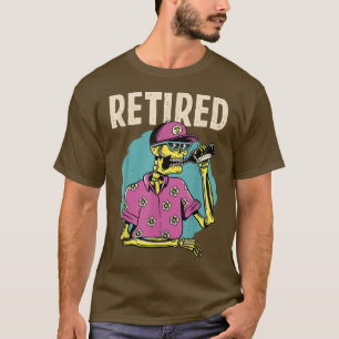 T-shirt de bière à la retraite amusante Squelette