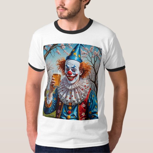 T-shirt de bière clown déplaisante pour les fêtes (Devant)