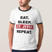 T-shirt de BJJ : Mangez, dormez, Jiu Jitsu,