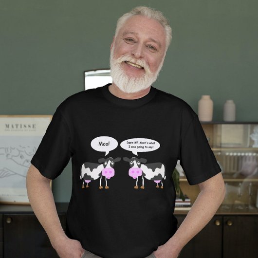 T-shirt de blague à deux vaches