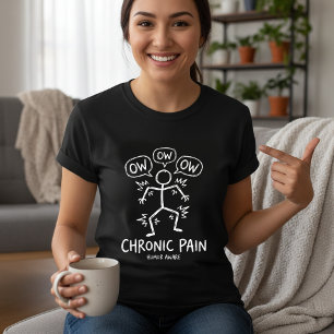 T-shirt de blague sur la douleur Stickman Aïe Aï