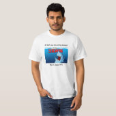T-shirt de blanc de BÂILLEMENT de Shaaark (Devant entier)