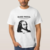 T-shirt de blanc de Blaise Pascal (Devant)