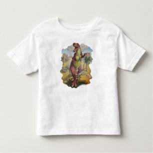 T-shirt de blanc de dinosaure de Tyrannosaurus