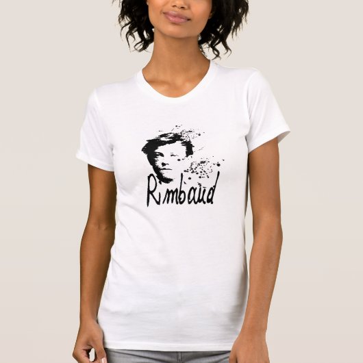 T-shirt de blanc de femmes de RIMBAUD (Devant)