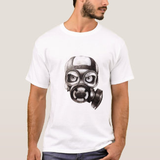 T-shirt de blanc de masque de crâne