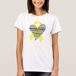 T-shirt de blanc de plaine de coeur de prévention