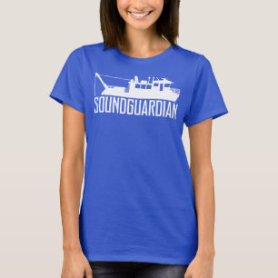 T-shirt de bleu marine des femmes saines de