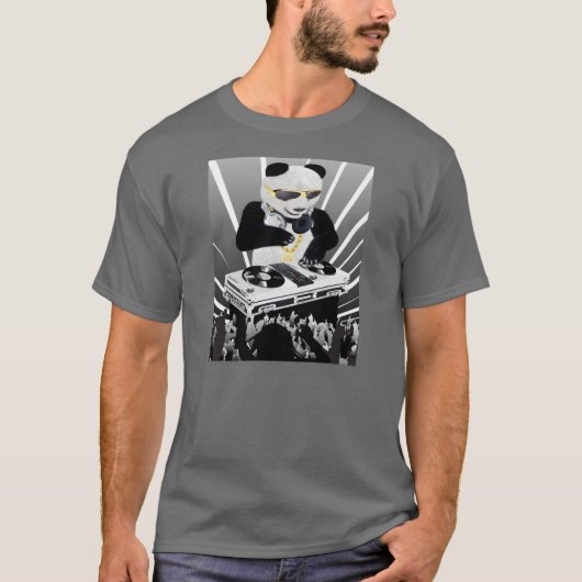 T-shirt de Bling Bling de panda du DJ (Devant)