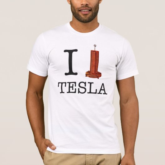 T-shirt de bobine d'I (coeur) Tesla (Devant)
