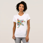 T-shirt de bombe de fleur de BTBP (Devant entier)