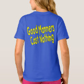 T-shirt De Bons Mannières, Des Chiffres D'Enfants (Dos)