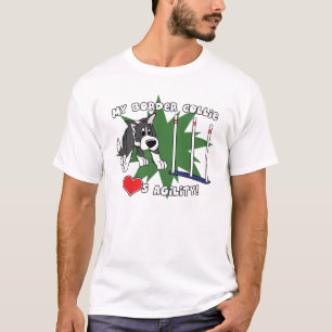 T-shirt de border collie d'agilité de bande