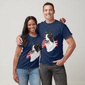 T-shirt de border collie et de drapeau (Unisexe)