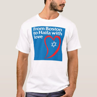 T-shirt De Boston vers Haïfa avec amour