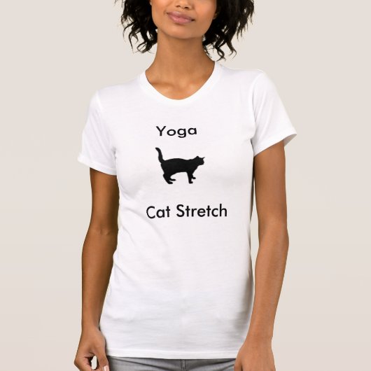 T-shirt de bout droit de chat de yoga (Devant)