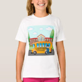 T-Shirt De Bus Et De Chauffeur À L'École (Devant)