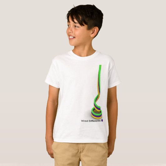 T-shirt De câble différemment (Devant entier)