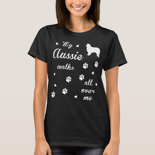 T-shirt de cadeau d'Aussiedoodle pour des amants (Devant)