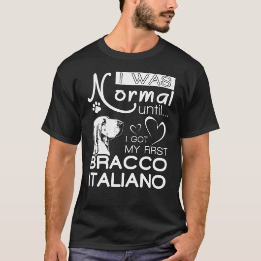 T-shirt de cadeau de Bracco Italiano pour des (Devant)