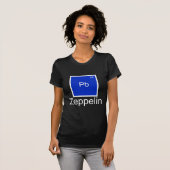 T-shirt de calembour d'élément de zeppelin (Devant entier)