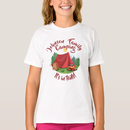T-Shirt de camping personnalisé (Devant)