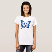 T-shirt de cancer du colon avec le papillon et le (Devant entier)