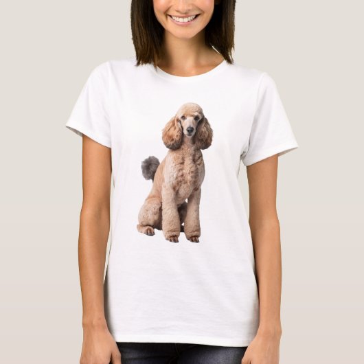 T-Shirt de caniche standard mignon (Devant)