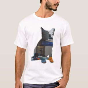 T-shirt de capture de courant de silhouette de