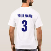 T-shirt de car de hockey sur glace, avec le nom et (Dos)