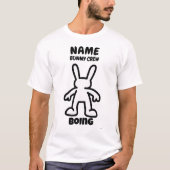 T-Shirt de caractère lapin amusant - Boot Custom C (Devant)