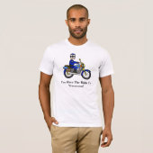 T-shirt de caricature blanc à moto (Devant entier)
