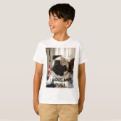 T-shirt de carlin d'enfants (Devant entier)