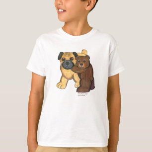 T-shirt de carlin et d'ours