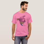T-SHIRT DE CARTE DE L'AMÉRIQUE DU NORD (Devant entier)