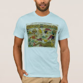 T-shirt de carte de monstre de mer (Devant)